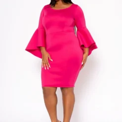 Plus Size Angel Sleeve Mini Dress 7 Plus Size Angel Sleeve Mini Dress -Radiant Drape Sales 2022458 003 2