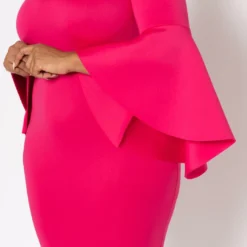 Plus Size Angel Sleeve Mini Dress 9 Plus Size Angel Sleeve Mini Dress -Radiant Drape Sales 2022458 003 4