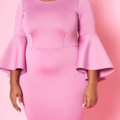 Plus Size Angel Sleeve Mini Dress 9 Plus Size Angel Sleeve Mini Dress -Radiant Drape Sales 2022458 004 5