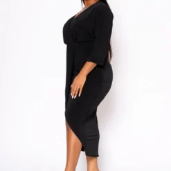 Plus Size Drape Front Cocktail Dress -Radiant Drape Sales 2022459 001 3