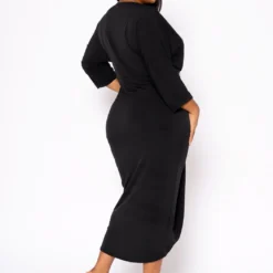Plus Size Drape Front Cocktail Dress -Radiant Drape Sales 2022459 001 4