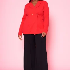 Plus Size Notch Collar Casual Blazer -Radiant Drape Sales 2022461 002 0