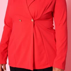 Plus Size Notch Collar Casual Blazer -Radiant Drape Sales 2022461 002 5