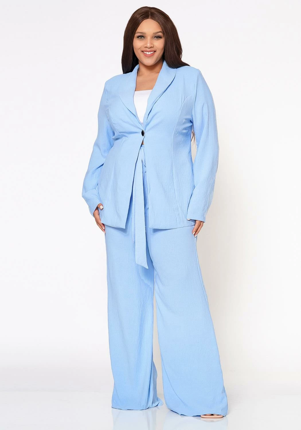 Plus Size Day In The Office Blazer & Pants Set 3 Plus Size Day In The Office Blazer & Pants Set - Image 3