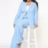 Plus Size Day In The Office Blazer & Pants Set