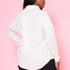 Plus Size Classic Button Up Collar Shirt -Radiant Drape Sales 2022465 002 3