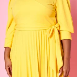 Plus Size Pleated Fit & Flare Midi Dress -Radiant Drape Sales 2022467 002 4