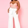 Plus Size High Waist Straight Leg Pants