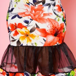 Plus Size Floral Pattern Flare Skirt -Radiant Drape Sales 2022482 001 4