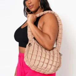 Bubble Quilted Shoulder Bag