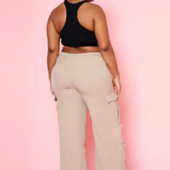 Plus Size Cargo Hem Straight Leg Pants -Radiant Drape Sales 2022496 002 3