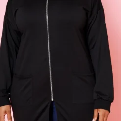 Plus Size Zip Front Hooded Jacket -Radiant Drape Sales 2022497 001 5