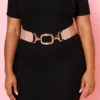 Womens Elastic Square Buckle Belt