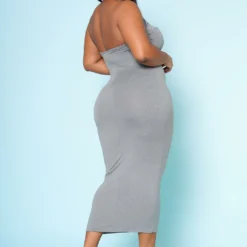 Plus Size Halter Neck Bodycon Midi Dress -Radiant Drape Sales 2022506 002 3