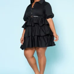 Plus Size Ruffle Tiered Flare Mini Dress -Radiant Drape Sales 2022518 001 2