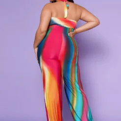 Plus Size Sunset Views Multi Print Jumpsuit 8 Plus Size Sunset Views Multi Print Jumpsuit -Radiant Drape Sales 2022540 001 3