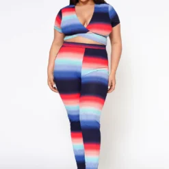 Plus Size Color Gradient Matching Set -Radiant Drape Sales 2022543 001 2