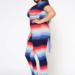 Plus Size Color Gradient Matching Set -Radiant Drape Sales 2022543 001 3