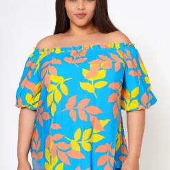 Plus Size Tropic Feels Off Shoulder Blouse -Radiant Drape Sales 2022555 001 2