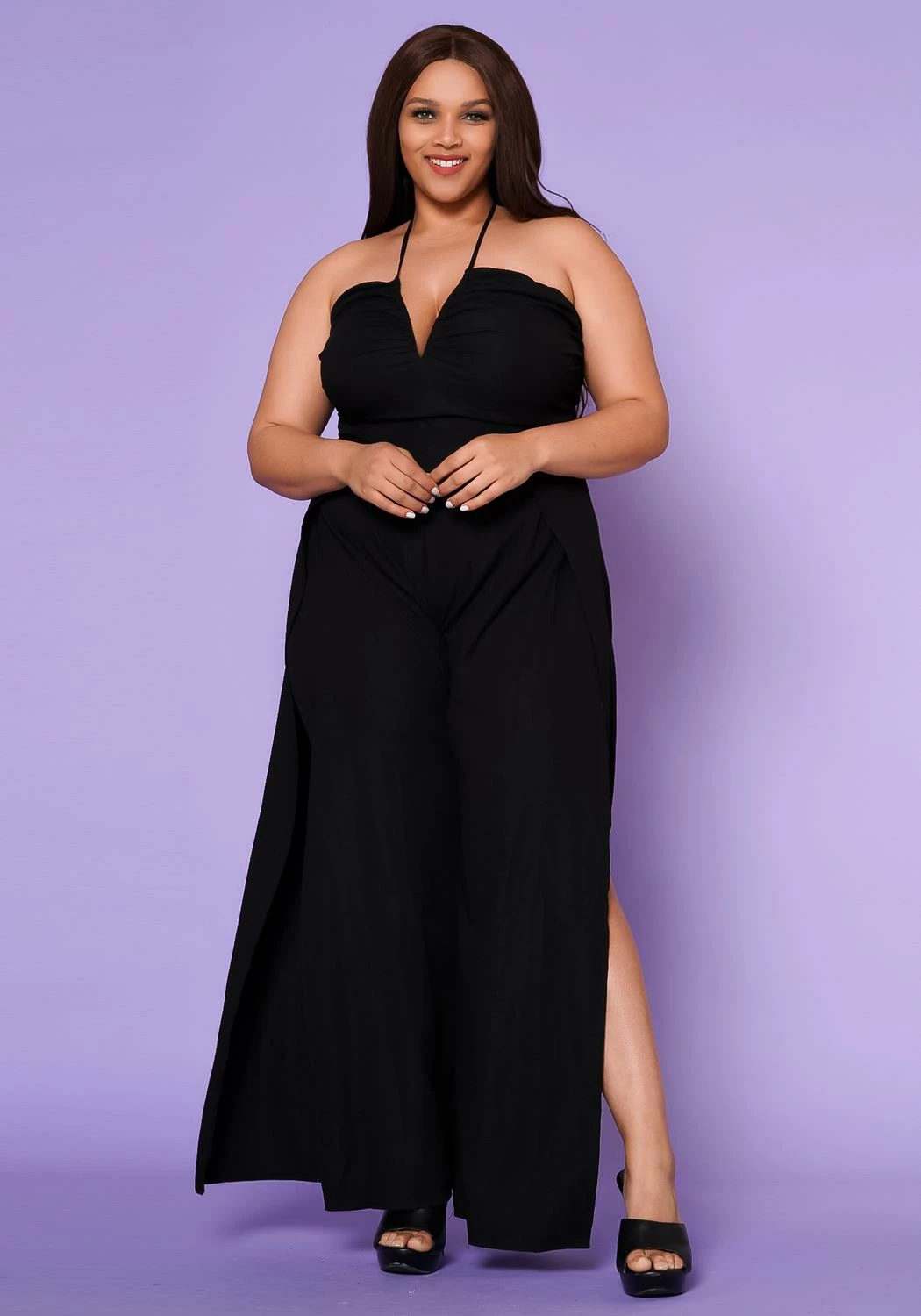 Plus Size Inresistable Tall Flare Leg Jumpsuit 2 Plus Size Inresistable Tall Flare Leg Jumpsuit - Image 2
