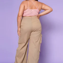 Plus Size Wide Leg Utility Cargo Pants -Radiant Drape Sales 2022558 002 3