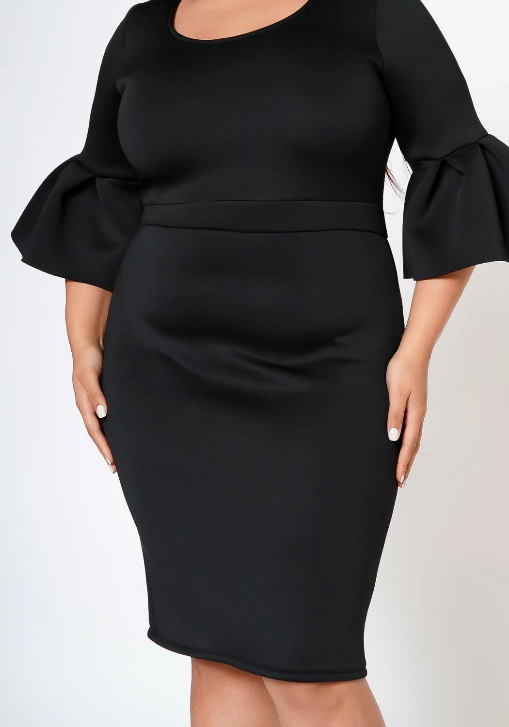 Plus Size Form Fitting Scuba Dress 5 Plus Size Form Fitting Scuba Dress - Image 5