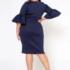 Plus Size Form Fitting Scuba Dress -Radiant Drape Sales 2022565 003 5