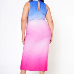 Plus Size Gradient Color Bodycon Sleeveless Dress -Radiant Drape Sales 2022572 001 4