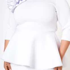 Plus Size Blossomed Floral Ascent Peplum Dress -Radiant Drape Sales 2022575 002 5