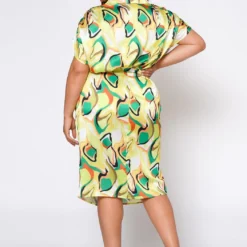 Plus Size Abstract Pattern Button Front Midi Dress -Radiant Drape Sales 2022577 001 3