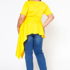 Plus Size Asymmetric Peplum Top -Radiant Drape Sales 2022580 002 3