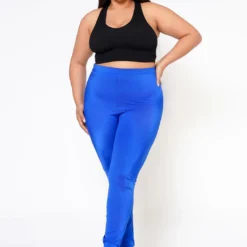 Plus Size Posh Stretch Satin Slim Pants