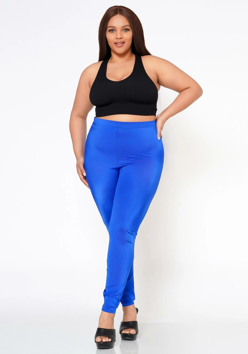 Plus Size Posh Stretch Satin Slim Pants 1 Plus Size Posh Stretch Satin Slim Pants