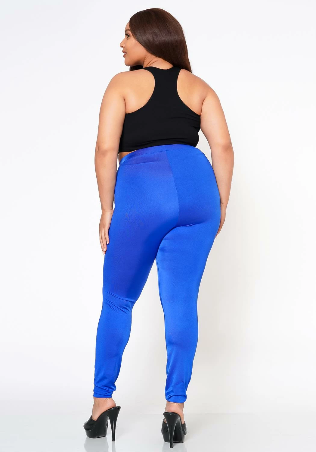 Plus Size Posh Stretch Satin Slim Pants 5 Plus Size Posh Stretch Satin Slim Pants - Image 5
