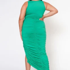Plus Size Top Trend Ruched Bodycon Midi Dress 8 Plus Size Top Trend Ruched Bodycon Midi Dress -Radiant Drape Sales 2022593 002 3