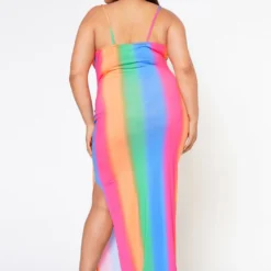 Plus Size Colorful Aura Cowl Neck Maxi Dress -Radiant Drape Sales 2022596 001 4