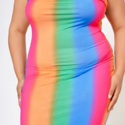 Plus Size Colorful Aura Cowl Neck Maxi Dress -Radiant Drape Sales 2022596 001 5