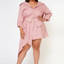 Plus Size Fashion Statement Button Front Dress -Radiant Drape Sales 2022601 001 1