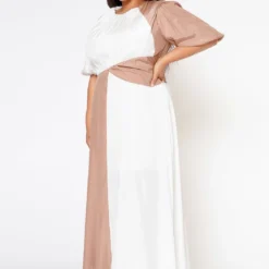 Plus Size Color Splice Fit & Flare Maxi Dress 9 Plus Size Color Splice Fit & Flare Maxi Dress -Radiant Drape Sales 2022602 001 3