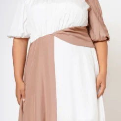 Plus Size Color Splice Fit & Flare Maxi Dress 11 Plus Size Color Splice Fit & Flare Maxi Dress -Radiant Drape Sales 2022602 001 5