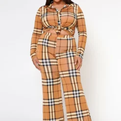 Plus Size Doing It All Plaid Pattern Coord Set 8 Plus Size Doing It All Plaid Pattern Coord Set -Radiant Drape Sales 2022605 001 2
