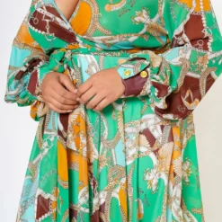 Plus Size Multi Chainlink Pattern Fit & Flare Maxi Dress -Radiant Drape Sales 2022606 002 5