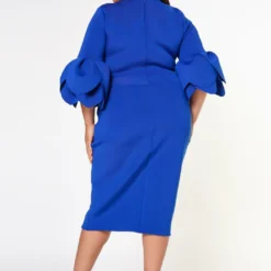 Plus Size Elegant Form Fitting Midi Dress -Radiant Drape Sales 2022614 004 4