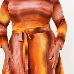 Plus Size Wave Pattern Fit & Flare Maxi Dress -Radiant Drape Sales 2022615 001 5