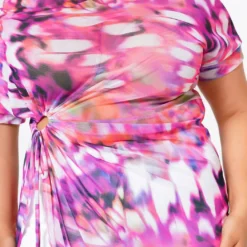 Plus Size Mesh Print Asymmetric Top -Radiant Drape Sales 2022621 001 5