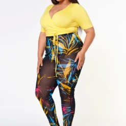 Plus Size Wrap Around Top & Leggings Set 7 Plus Size Wrap Around Top & Leggings Set -Radiant Drape Sales 2022622 001 3