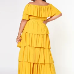 Plus Size Tiered Ruffle Top And Skirt Set 8 Plus Size Tiered Ruffle Top And Skirt Set -Radiant Drape Sales 2022623 003 4