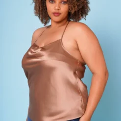 Plus Size Satin Cowl Neck Cami Top -Radiant Drape Sales 2022628 002 4