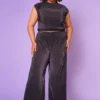 Plus Size Pleated Trousers