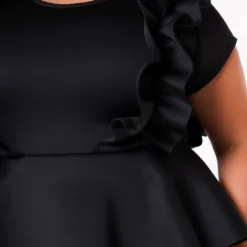 Plus Size Ruffle Peplum Midi Dress -Radiant Drape Sales 2022642 001 5